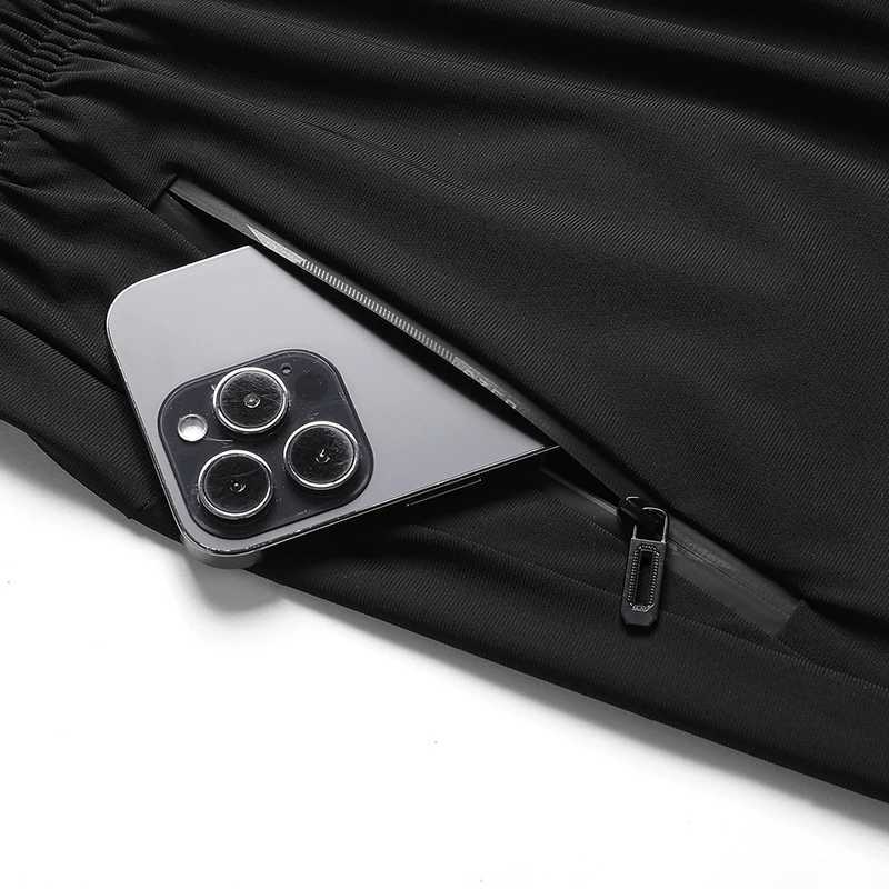 Summer Thin Ice Silk Quick Drying Pants For Mens Casual Versatile Elastic Loose Outdoor Sports Running Fitness Breathable PantsX241008