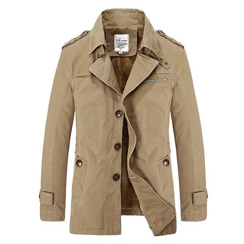 2022 Brand Business Leisure Long Winter Jacket Mens Trench Jacket Fashion Windproof Jacket Mens Coat Warm Plus Size M-5XL W241007