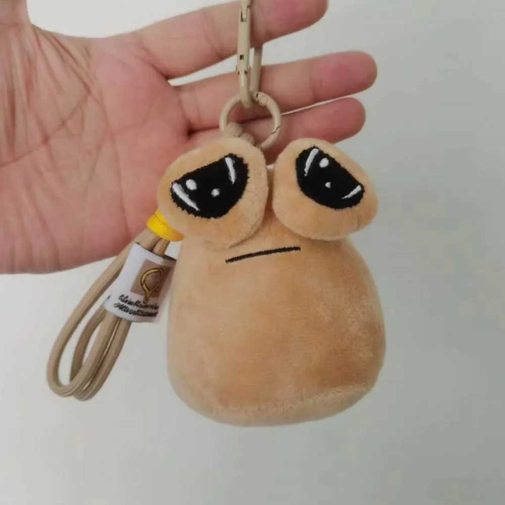10cm Hot Game My Pet Alien Plush Keychains Furdiburb Emotion Alien Soft Toy Keyring Stuffed Animal Pou Doll Bag Pendant GiftsX241008