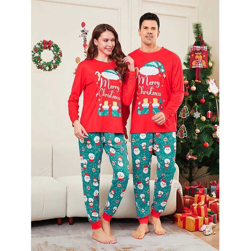 2024 New Christmas Family Set Matching Pajamas Adult and Childrens Pajamas Set Baby Diapers Casual Pajamas Family Appearance W241008
