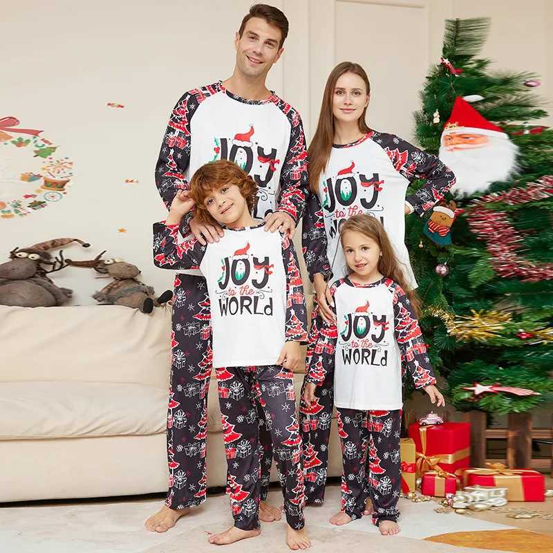 Christmas Pajama Set Family Matching Clothing Adult and Childrens Pajama Printed Top+Pants Christmas Pajama Baby Boys and Girls jumpsuit W241008