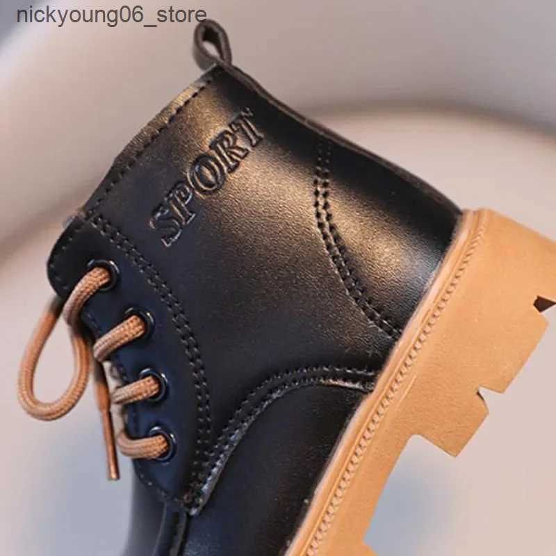 Boots Autumn New Kids Shoes for Girls Short Boots Fashion Boys Leather Shoes Infant Baby Boots Single L240910