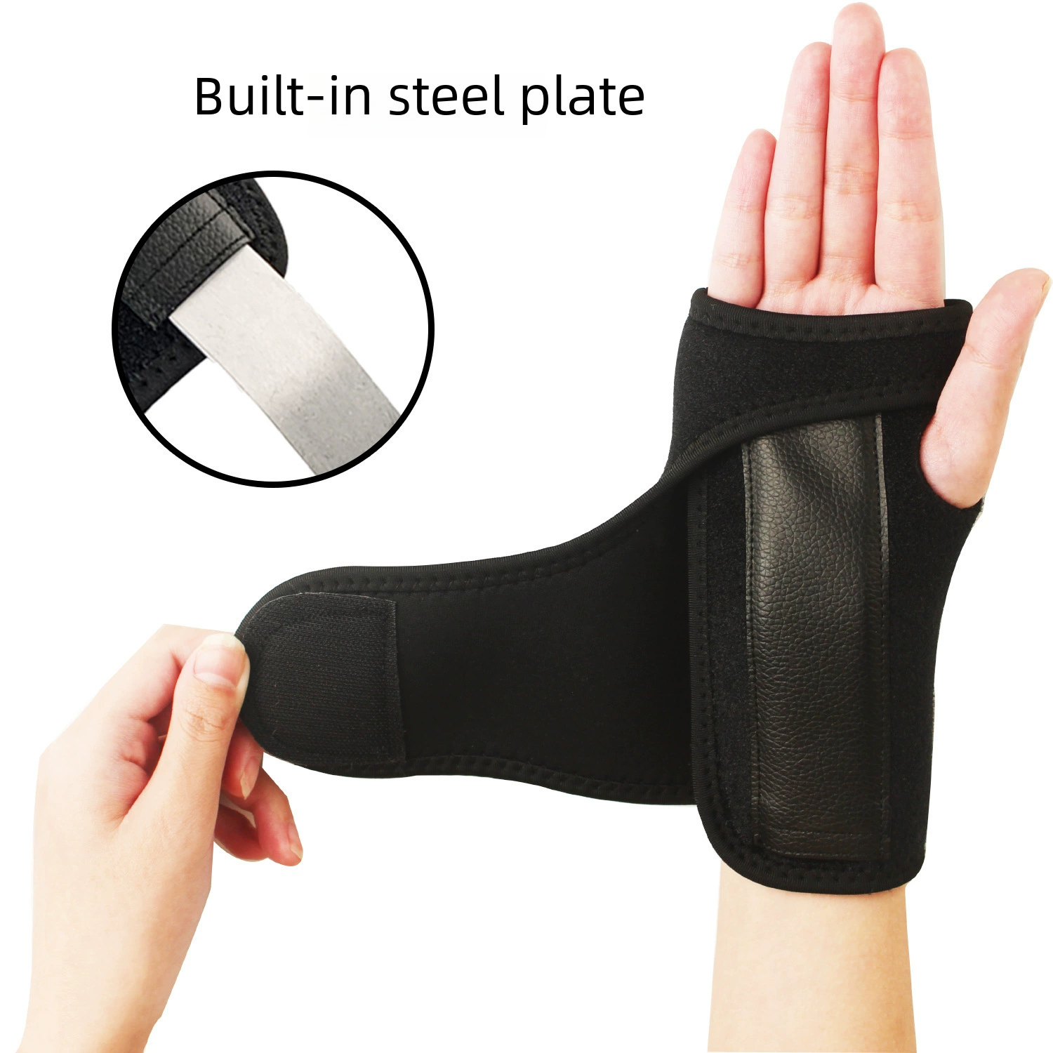Breathable Sports Steel Plate Wrist Guard - Detachable Protective Equipment for Adults