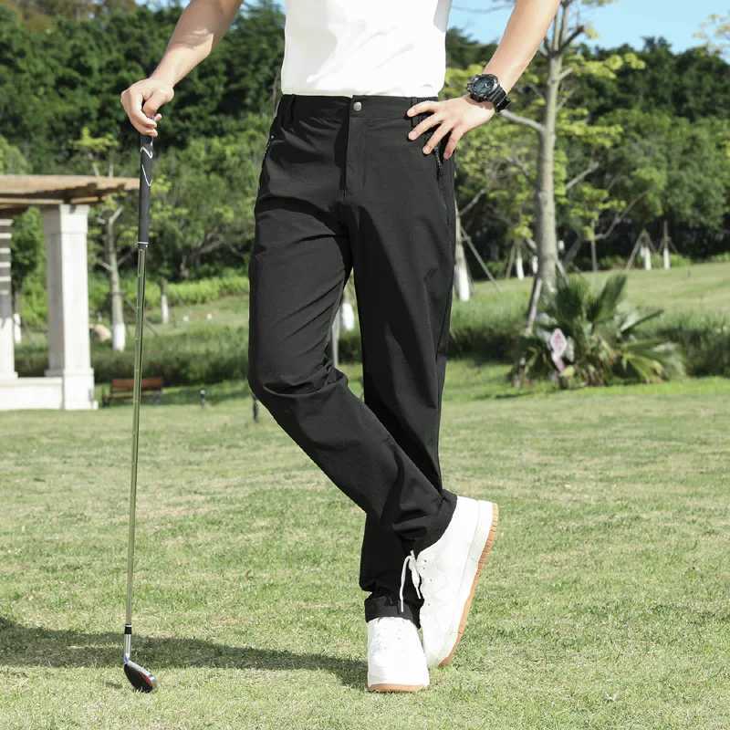 Mens Golf Wear Pants Summer Casual Sports Outdoor Quick Drying Hiking Pants Elastic Slim Jogging Work Trousers Sweatpants MaleX241008
