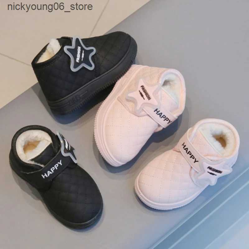 Boots Children Shoes Designer Winter Plush Warm Thick Cotton Shoes Waterproof Boots for Kids Fashion Ankle Girl Boots L240910