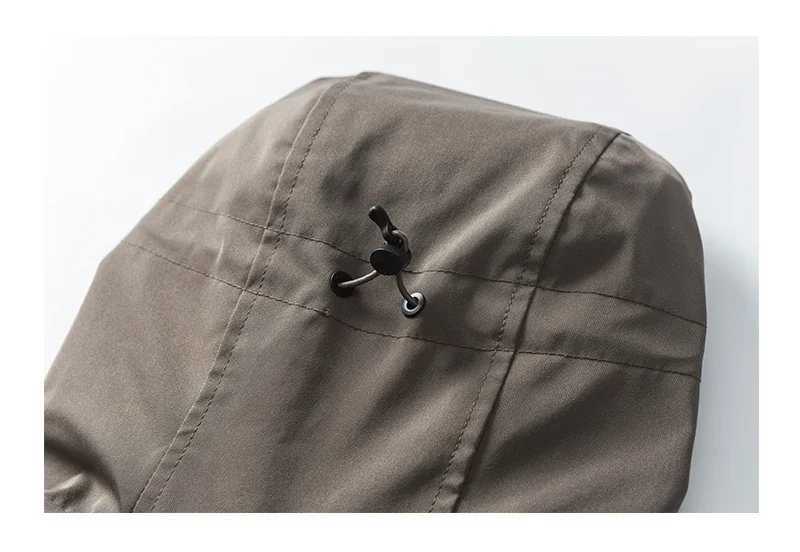 Mens Japanese Korean streetwear loose casual long hooded trench coat mens Amikaji cargo cloak jacket trench coat W241007