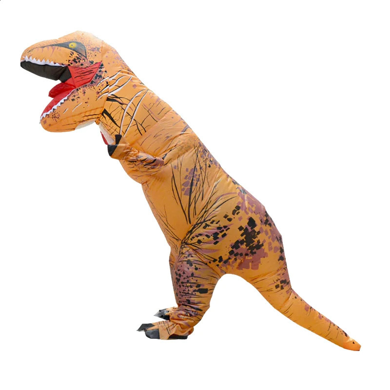 T-Rex Dinosaur Inflatable Costume Purim Halloween Party Cosplay Fancy Suits Mascot Cartoon Anime for Adult Kids 240929