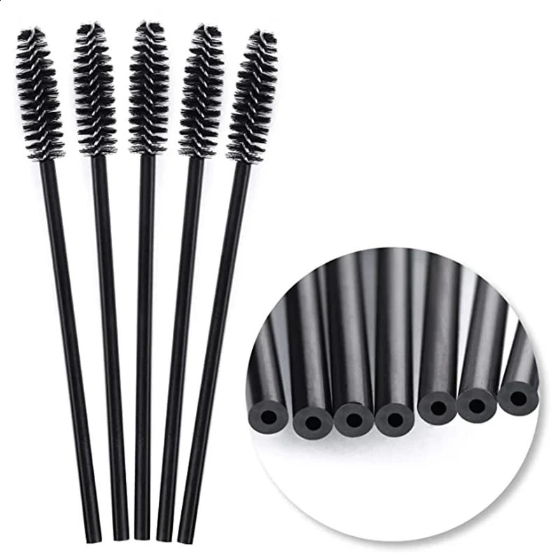 50/1000pcs disposable mascara brush eyelash extension tool mascara brush eye black stick application coil makeup tool 241008