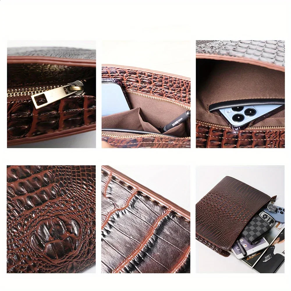 Pattern MenWomen Clutch Bags Business Bag iPad Handbags Pu Leather Envelope Bag Male Wallet 240924
