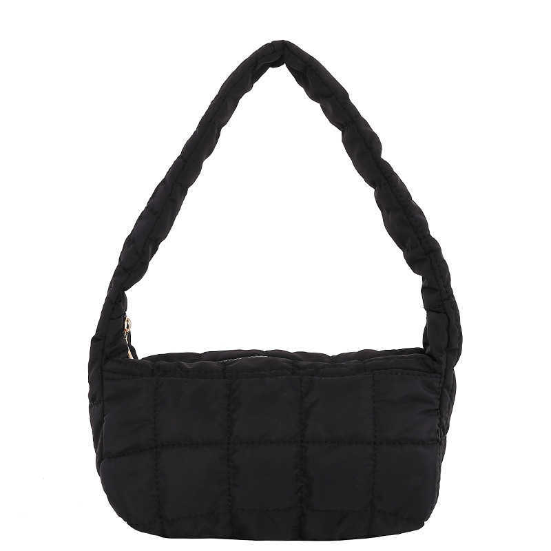 CMM New Autumn and Winter Down Jacket Womens Bag Fashion Candy Color Single Shoulder Armpit Bag Tide Wrinkled Cloud Portable Womens Bag