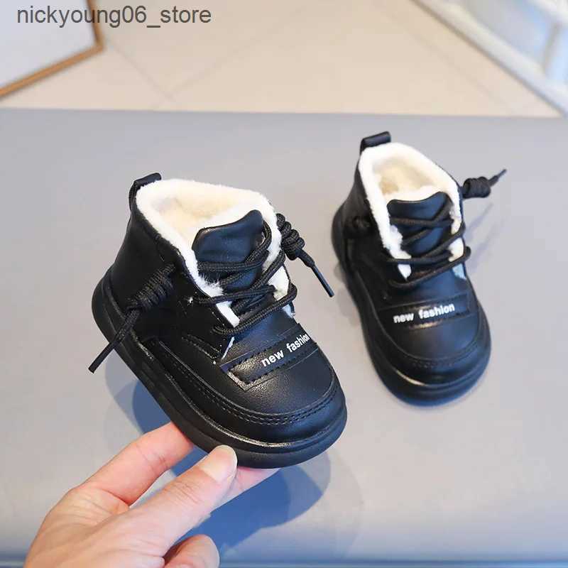 Boots Baby Shoes Plush Kids Boot Thick Snow Boots Cotton Shoe Winter Shoe for Girl Kids Shoe for Girl Toddler Shoes Ankle Boot Botas L240910