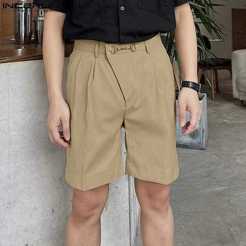 Mens Casual Shorts Button Solid Color Summer Jogger Mens Street Clothing 2023 Korean Fashion Casual Mens Shorts S-5XLW240713