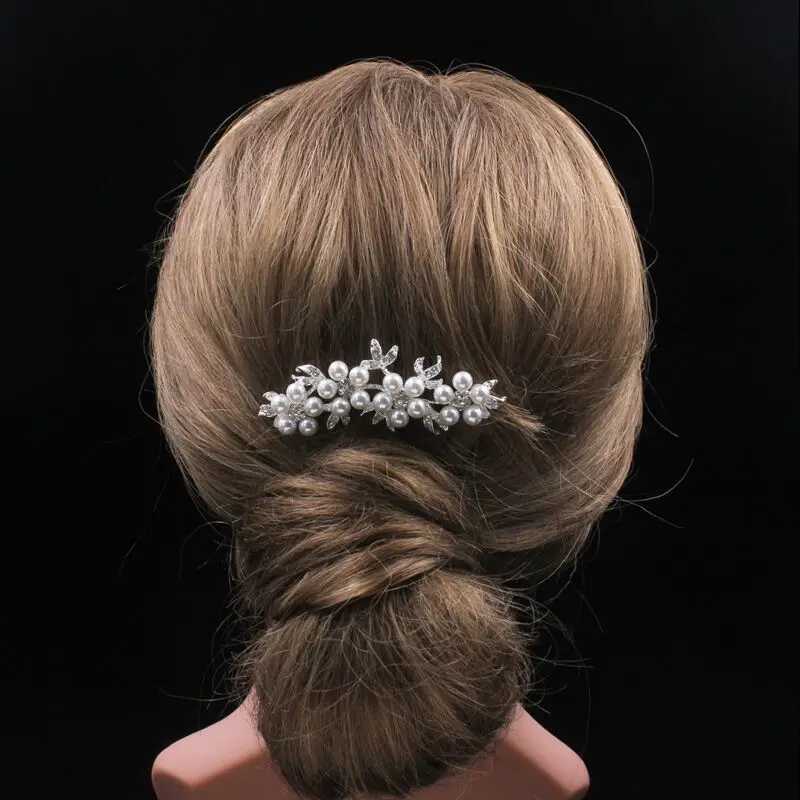 BLIJRY Charm Animal Flower Design Wedding Hair Pearl Crystal Hair Comb Female Bride Wedding Hair Accessories W241007