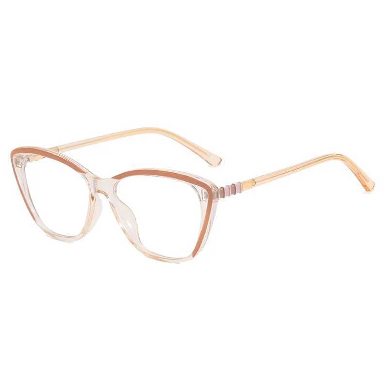 Ultralight Tr90 Glasses Women Blue Light Blocking Computer Glasses Designer Optical Eyeglasses Frames Men Square Eyewear OrangeX241008