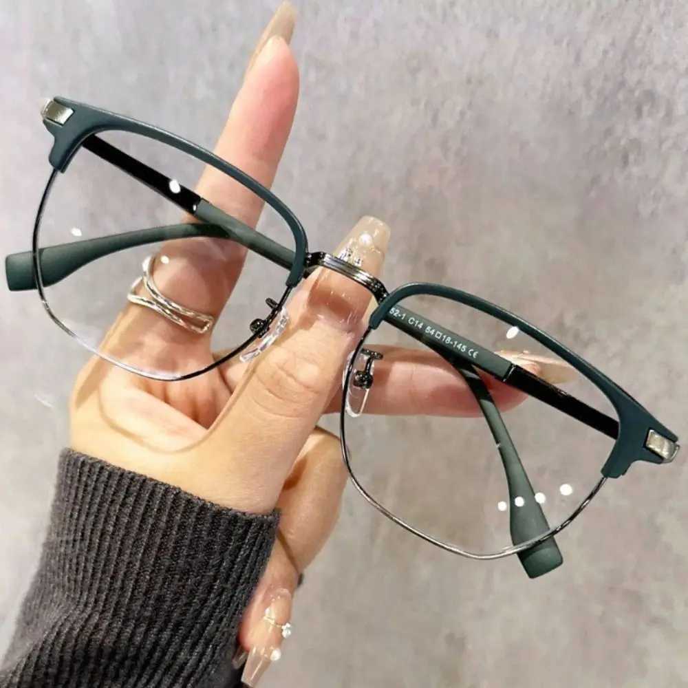 New Fashion Anti Blue Light Glasses Women Men Retro Half Frame Flat Glasses Female Eyeglass Ultra Light Anti UV EyewearX22354