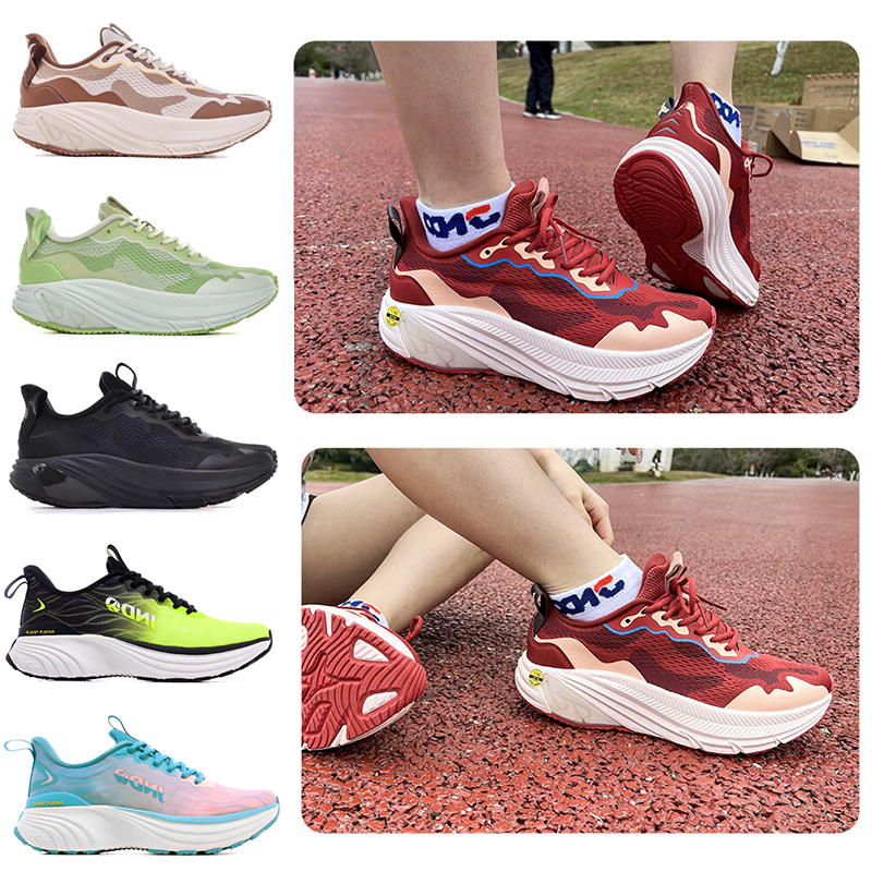 JNDO Whale Running Shoes Mens womens Bionic Power Jet Volcanic Red Green Bean Triple Black Coral Yellow fashion designer sneakers men women sport trai