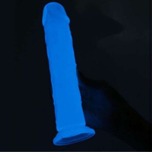 Get Lucky 8.5-inch Dildo suction cup base hands-free game glows in the dark