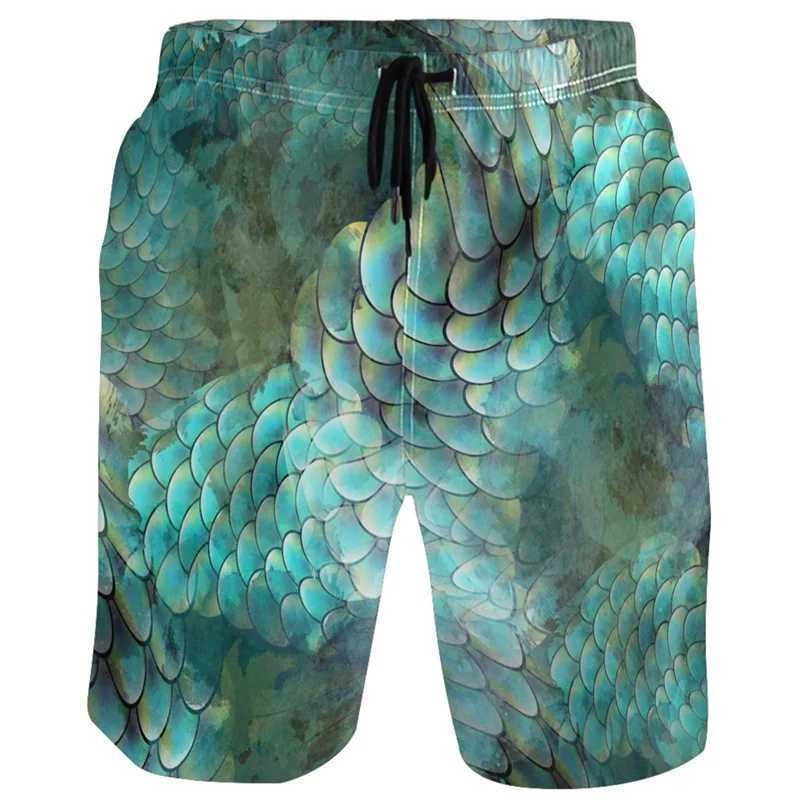 Fashion Leopard 3D Printed Shorts Summer Mens Swimming Shorts Quick Drying Yukata Holiday Beach Shorts Casual Board ShortsW240713