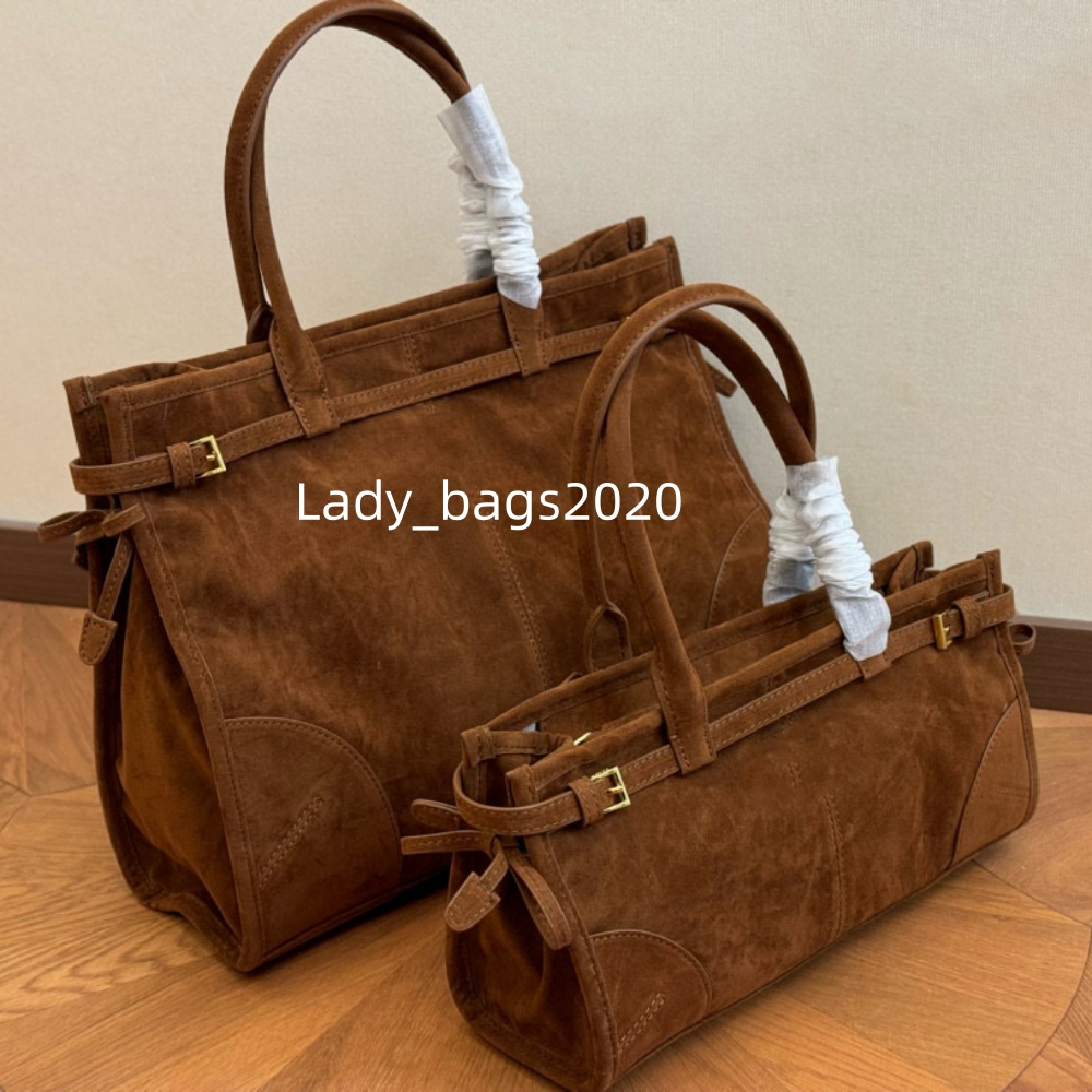 Suede Leather Soft Bag Brown Shoulder Women Designer Totes Hobo Bag Luxury Handbag Casual Men Tote Large Capacity Handbag