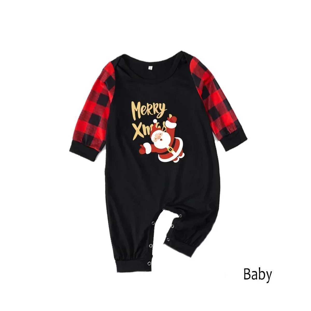 Merry Xmas Santa Print Pajamas Set Parent-child Matching Outfits Soft Boys Girls Clothes Baby Dog Romper Christmas Family LookXJ241008