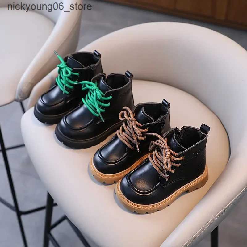 Boots Autumn New Kids Shoes for Girls Short Boots Fashion Boys Leather Shoes Infant Baby Boots Single L240910