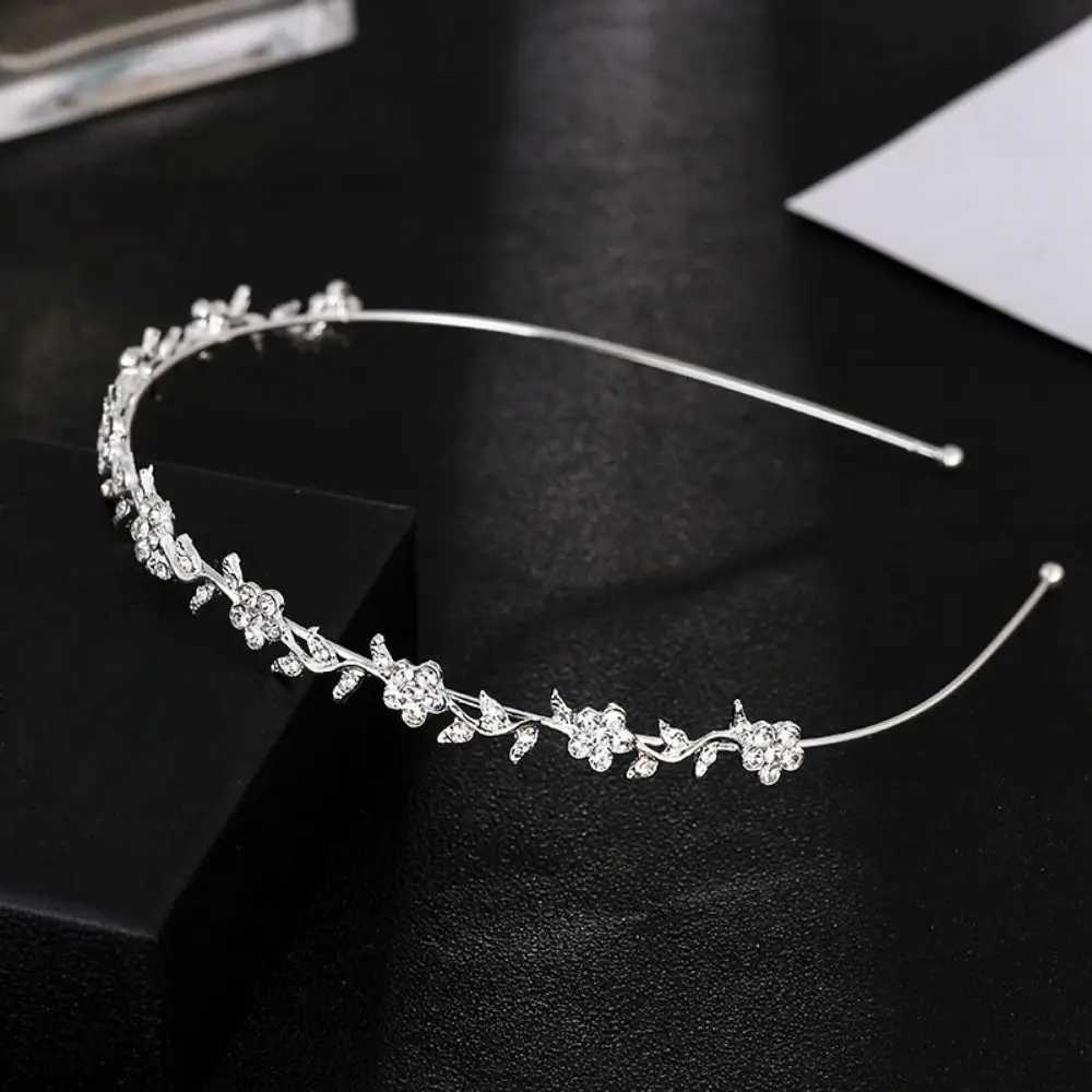 Crystal water drill with pearl female wedding headpiece headband headband W241007