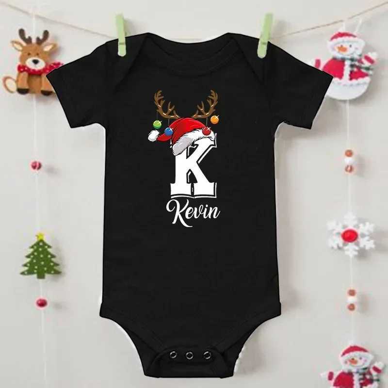 Personalized Christmas family matching clothing for the first time with Name Mom Dad Daughter son T-shirt baby bodysuit Christmas girl boy set W241008