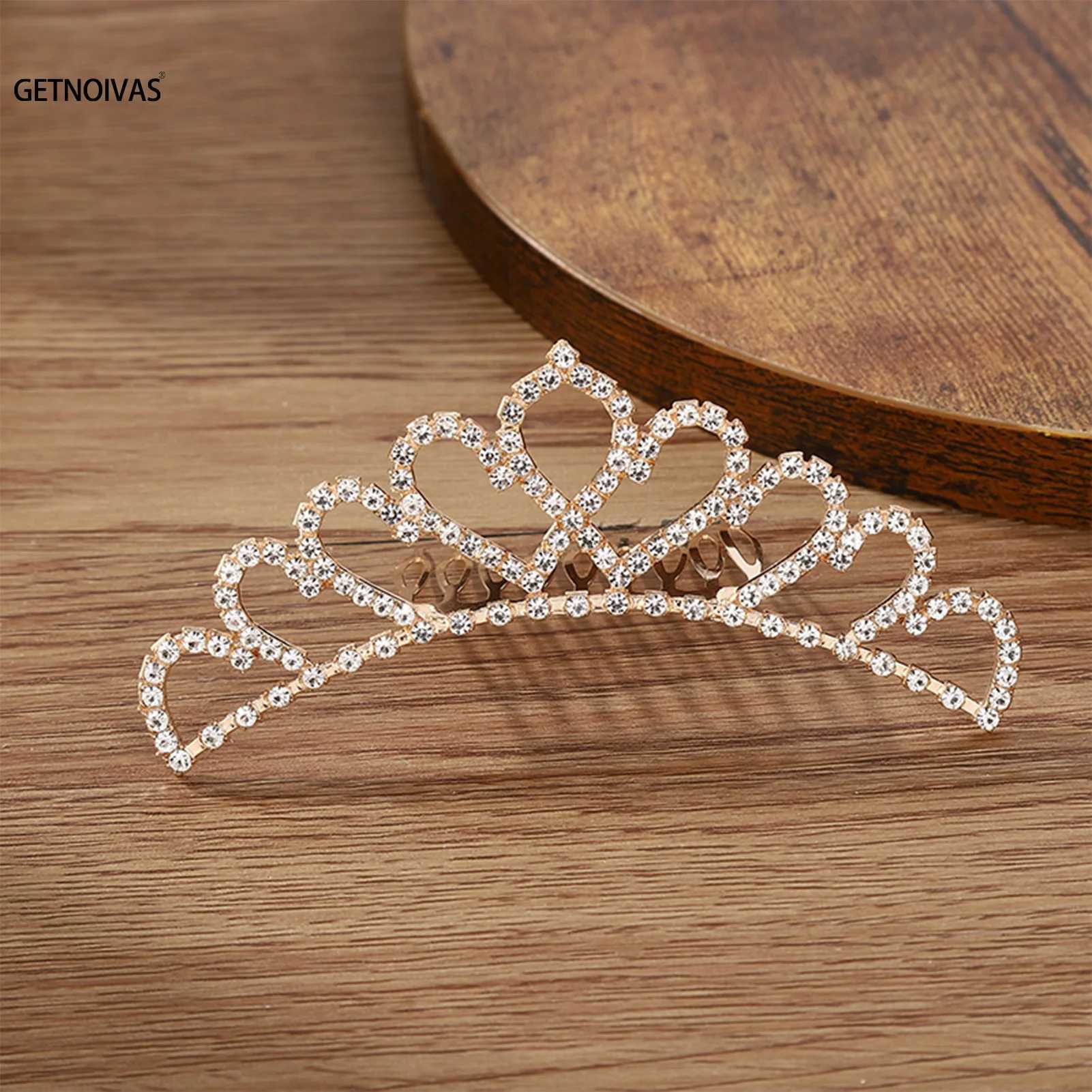 Childrens Mini Crown Haircomb Crystal Princess Crown Bridal Headpiece Womens Water Diamond Pearl Wedding Headpiece W241007