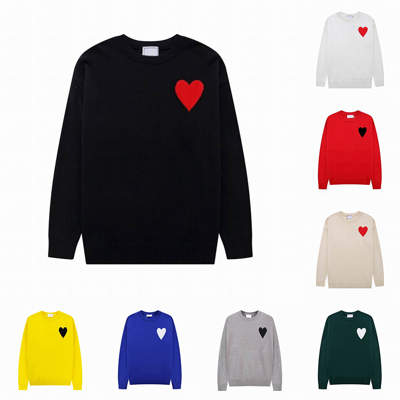 Sweater Mens Designer Knitted Shirts Long Sleeve High Street Embroidered A Heart Pullover V Neck Knitwear Men Women Fashion Round Neck Sweaters