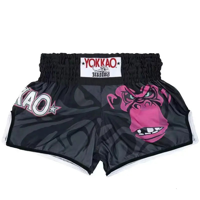 Summer WAX Muay Thai Shorts Embroidered MMA Fighting Clothing for Men Women Kids Cheap Boxing Training Short Pants