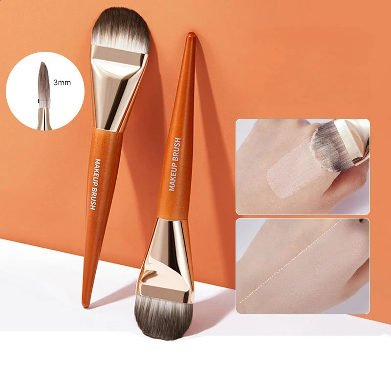 Makeup Brush Basics Professional Brush Tongue shaped Liquid Basic concealer Brush Womens Face Basic Makeup and Beauty Tools 241008