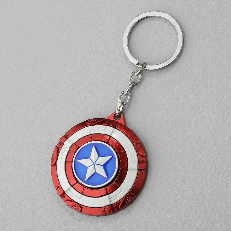 Captain Shield Keychain Will Transfer Creative Dripping Oil Personalized Movie Fan Keychain Gift Car Key Wallet PendantX241008