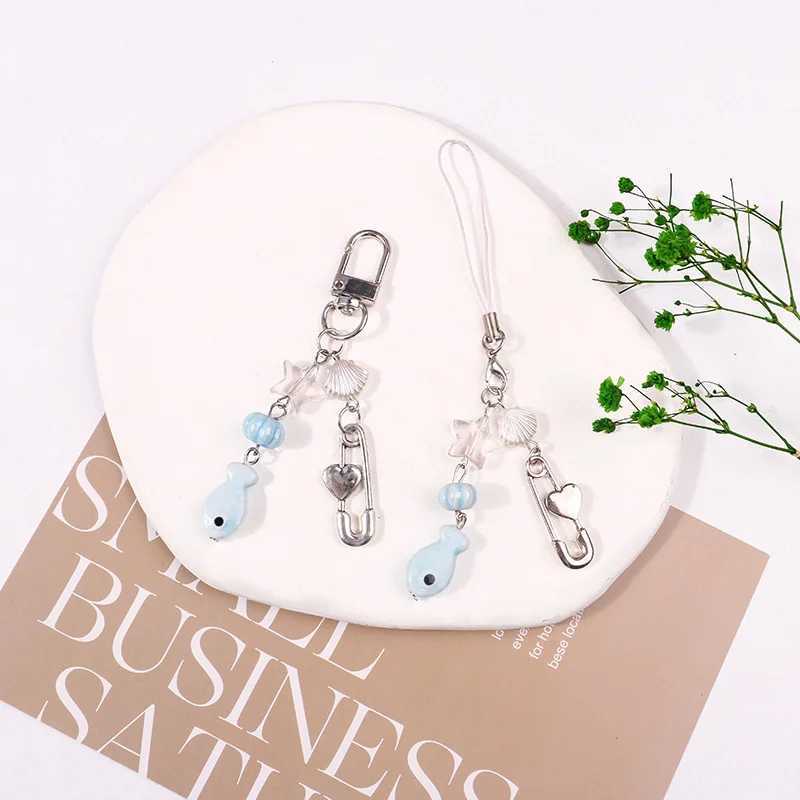 Y2K Phone Charm Bow Heart Star Keychain Pendant Kawaii Key Chain Bag Phone Chain Cute Accessory For Girls Women JewelryX241008