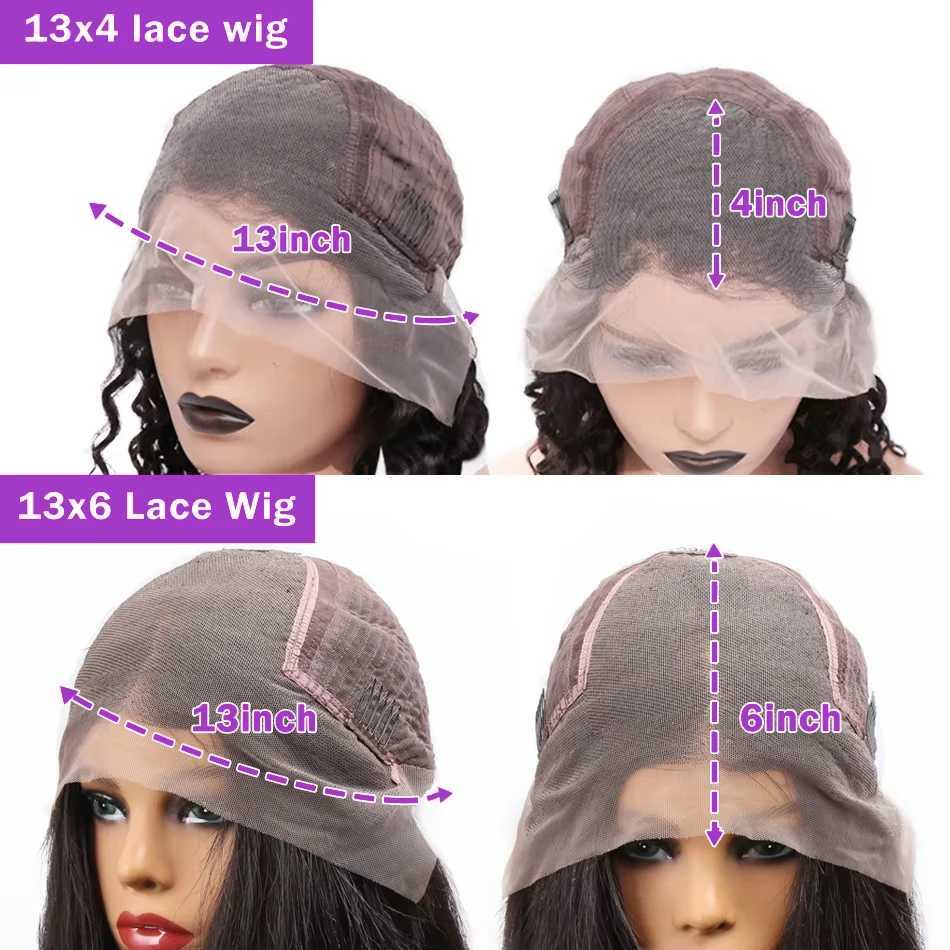 30 40 Inches 13x4 HD Transparent Lace Frontal Wig Brazilian Straight 13x6 Lace Front Human Hair Wigs Pre-plucked 220% For WomenXJ241008
