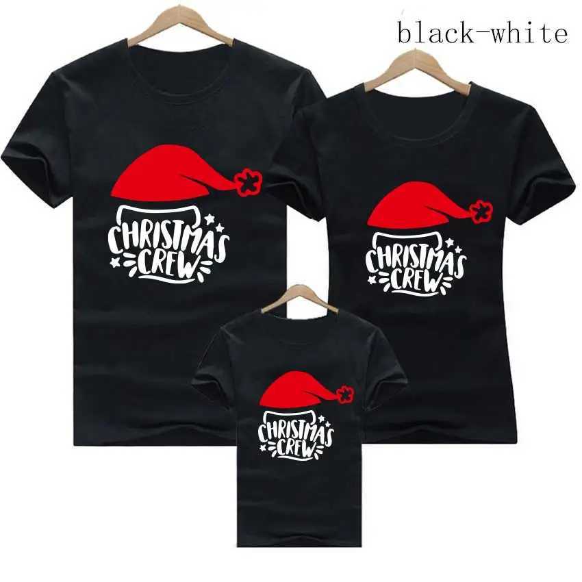 New Year Family Appearance Christmas T-shirt Clothing Family Matching Clothing Mother Daughter Son Mom and I Shirts W241008
