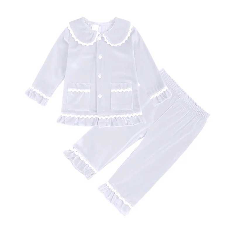 2024 Baby Red Velvet Christmas Pajamas 9M-9T Boys and Girls Dress Set Robe Family Matching Christmas Clothing Support Customized Clothing W241008