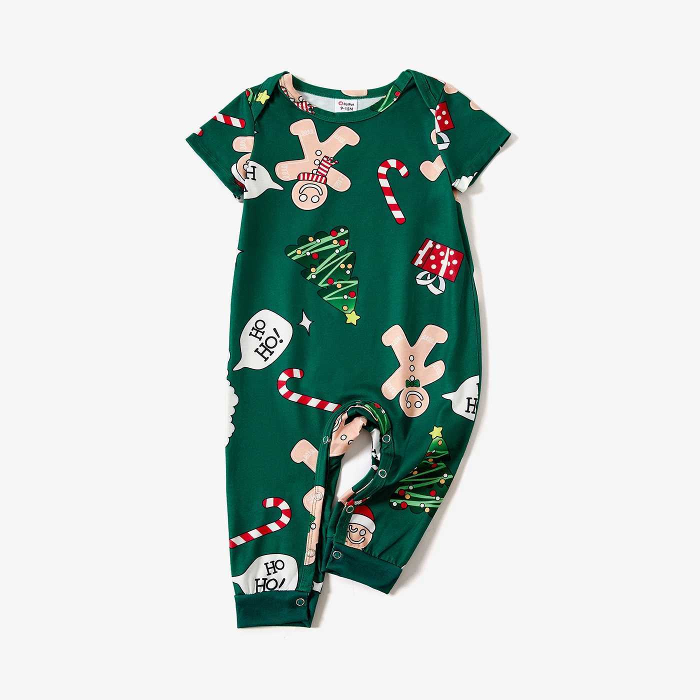 Christmas Family Matching Theme Printed Short Sleeve Pajama Set (Flame Retardant) W241008