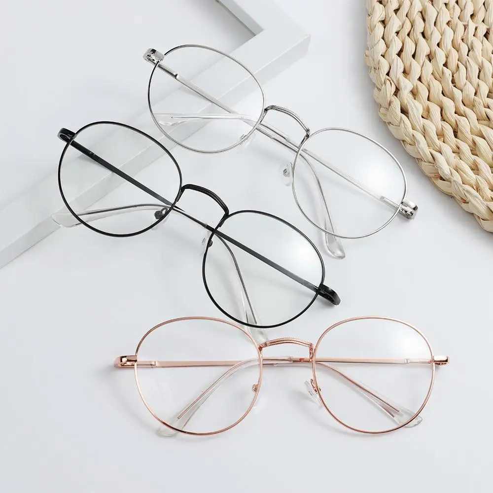 Vintage Metal Round Glasses Frame Women Men Clear Lens For Presbyopia Spectacles Eyeglasses Hyperopia Eyewear UnisexX241008
