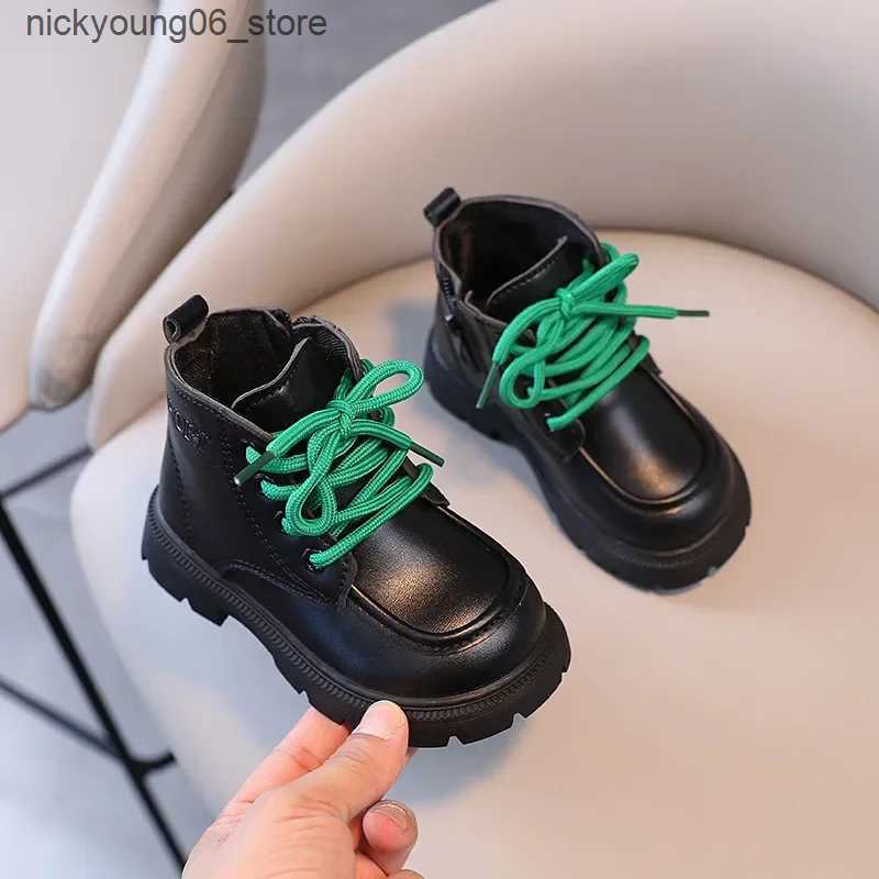 Boots Autumn New Kids Shoes for Girls Short Boots Fashion Boys Leather Shoes Infant Baby Boots Single L240910