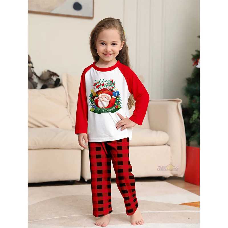 2025 Christmas Pajamas Match Family Clothing Adult Childrens News Christmas Pajama Set Baby Diapers Casual Pajamas Family Appearance W241008