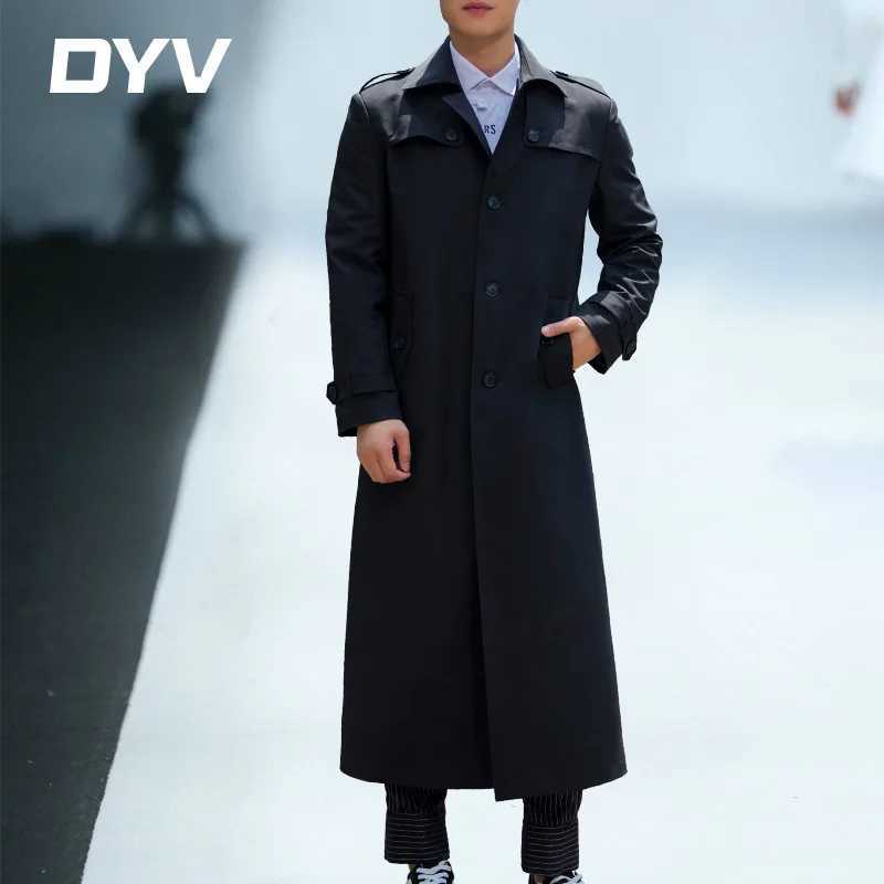 Autumn and Winter Mens Trench Coat Long Sleeve Daily Smart Leisure British Style Luxury Coat Korean Mens Birthday Gift Coat W241007