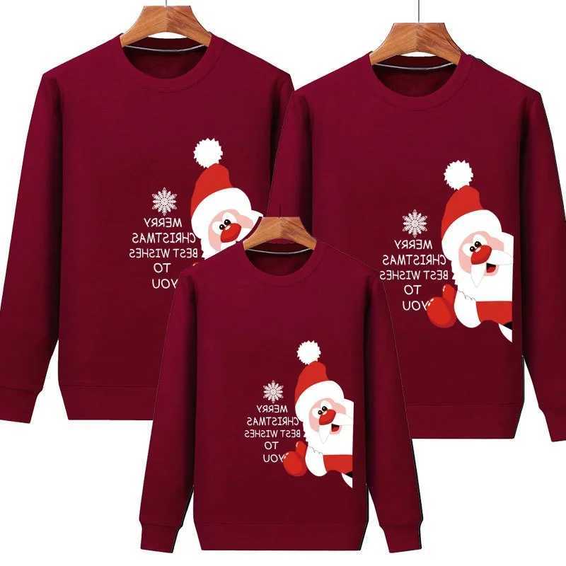 2024 Family Christmas Sweater Set Christmas Parachute Mother Father Baby Preschool Jersey Womens Childrens Sportswear Couple Baby Cart W241008