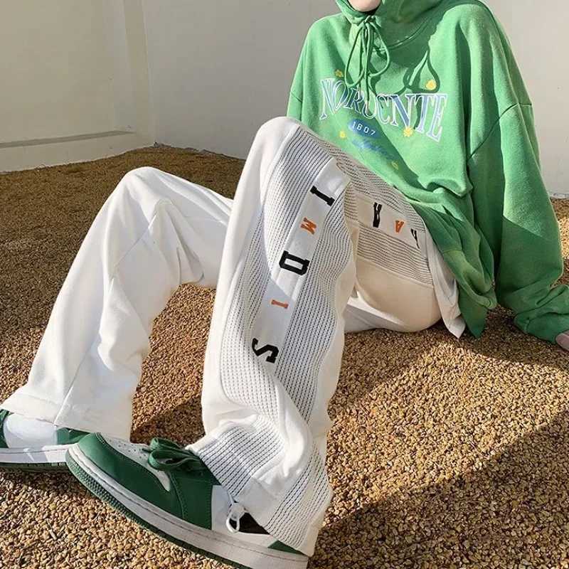 Mens Sweatpants Wide Leg Man Sweat Pants Hip-hop Trousers Straight Slacks Korean Style New Items In Summer Stylish Baggy Y2kX241008