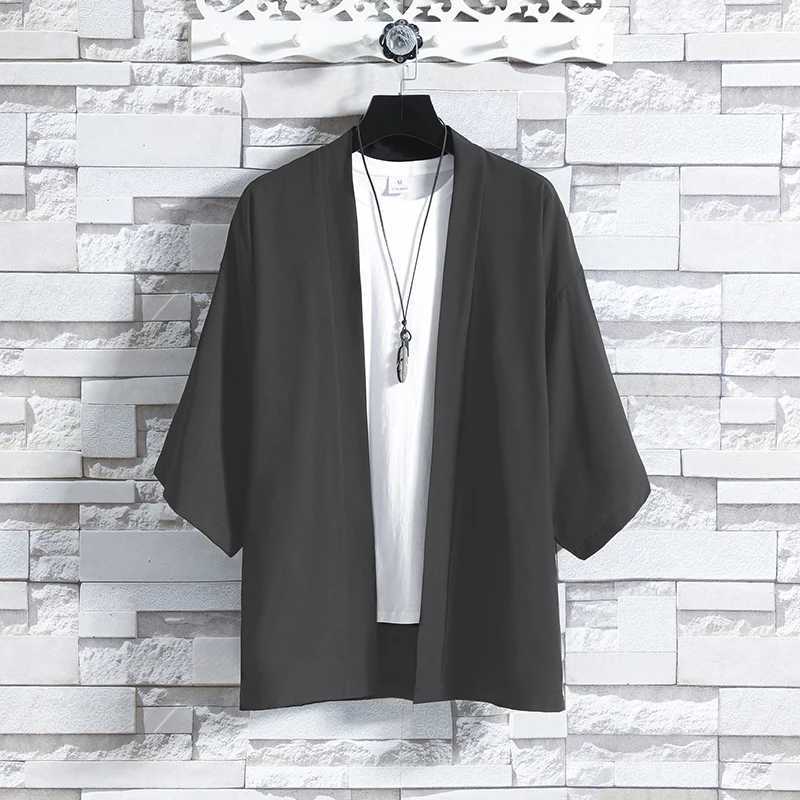 Chinese style mens cardigan wool sweater loose and casual fashionable street style high-quality and top-notch Chinese retro Tang style mens ice silk s