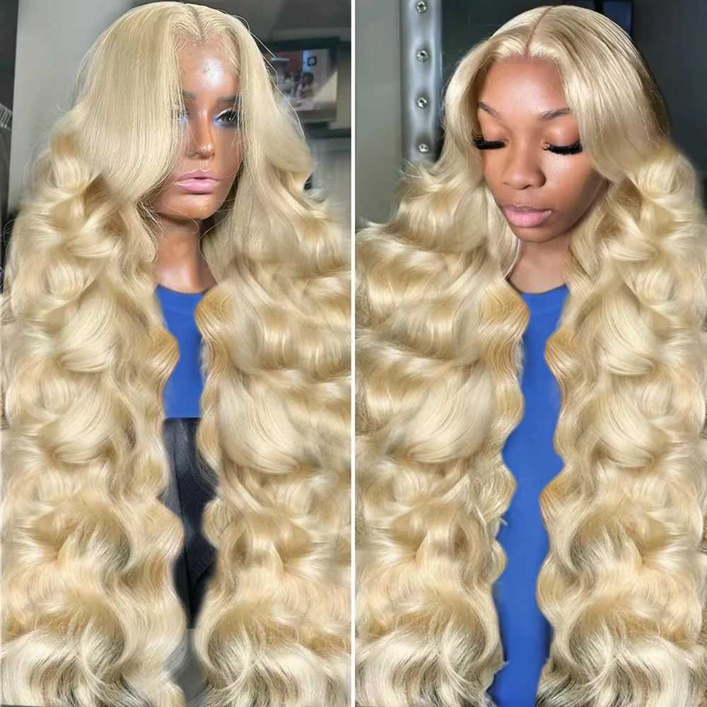 613 Honey Blonde 13x6 HD Transparen Body Wave Lace Front Human Hair Wig Colored 13x4 Human Hair Lace Frontal Wig For Black WomenXJ241008
