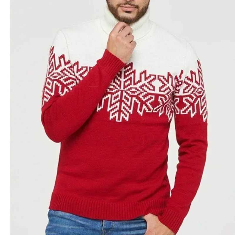 Christmas Family Appearance 2024 New Boys and Girls Turtle Neck Pullflower Sweater Womens Knitted Dress Soft Thick One Piece Knitted W241008
