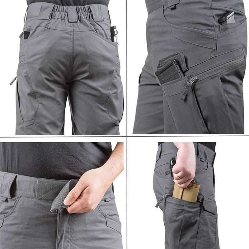 Summer shorts mens tactical multi pocket cargo pants for runners waterproof quick drying shorts mens plus size S-6XlW240713