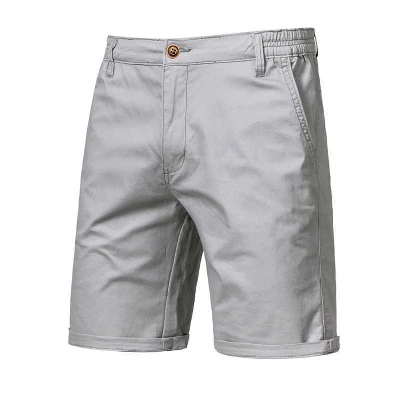 2023 mens summer cotton mid waist mens casual business mens printed beach stretch Chino classic suitable for shorts W241226