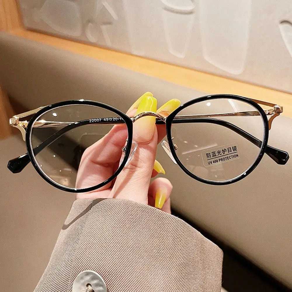Anti-Blue Light TR90 Glasses Women Men Oversized Optical Frame Eye Protection Ultra Light Eyeglasses Office Computer GogglesX241008