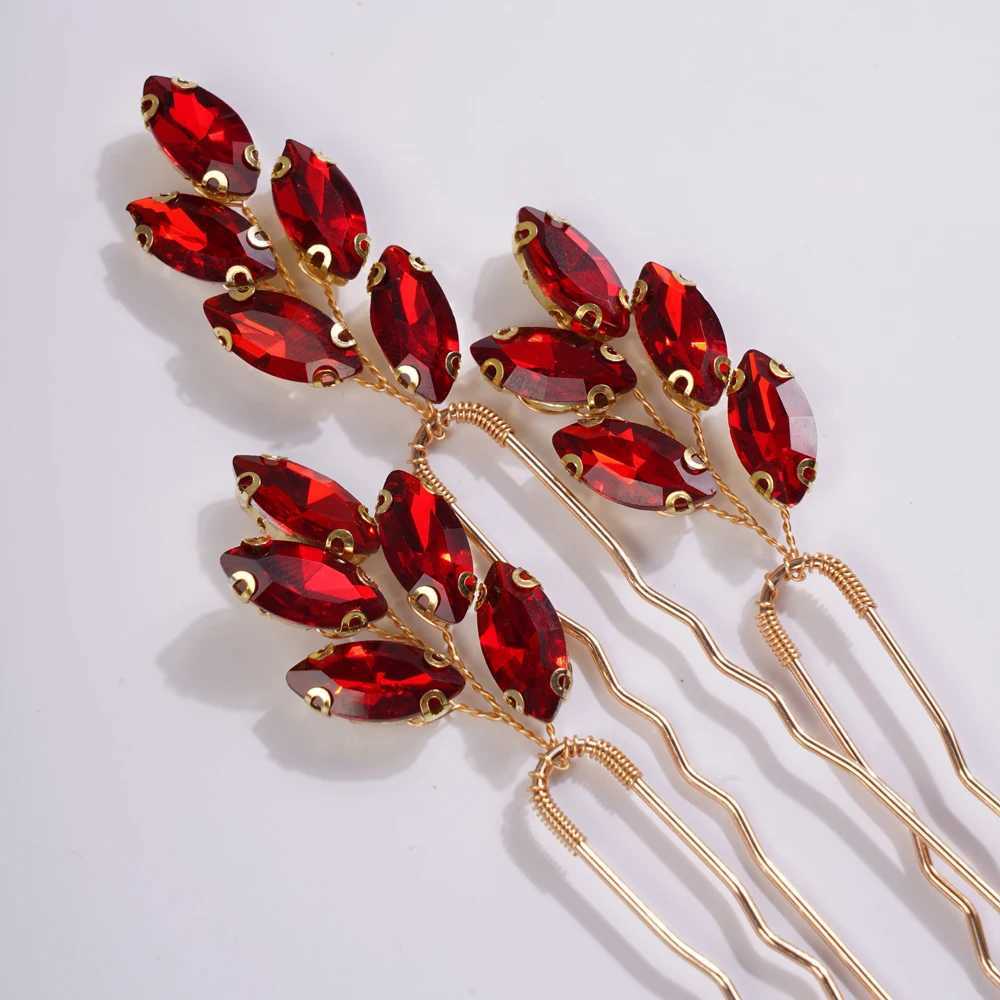 10 Colors Rhinestone Small Simple Bridal Hair Pin Silver Bridal Hair Piece Women and Girls Wedding Hair Accessories W241007